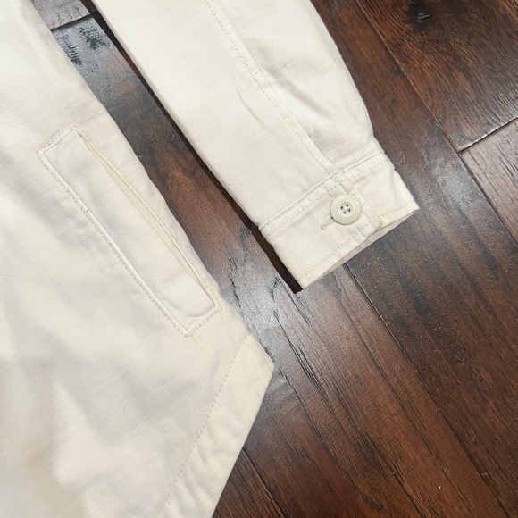 NWOT Women’s XS American Eagle Cream Beige Shacket Military Style Jacket - Picture 8 of 9